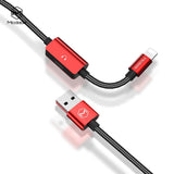 Mcdodo MT series 2 in 1 USB AM to lightning + lightning audio Cable 1.2m - Beauty Plaza