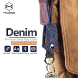 Mcdodo USB AM Denim Data Cable with Key Chain (0.15m)/without Key Chain(1.2m) - Beauty Plaza