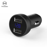 Mcdodo 5V 3.4A LED Digital Display Dual USB Ports Car Charger - Beauty Plaza