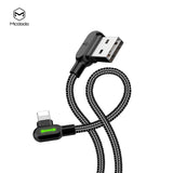 Mcdodo USB AM to 90 Degree Lightning Cable With LED Indicator - Beauty Plaza