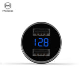 Mcdodo 5V 3.4A LED Digital Display Dual USB Ports Car Charger - Beauty Plaza