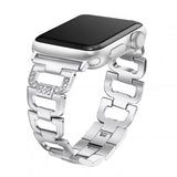 Bling Band Diamond Rhinestone Stainless Steel Wristband Compatible Apple Watch Band 38mm - Beauty Plaza