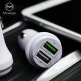 QC3.0 5V 2.4A Dual USB Ports Car Charger - Beauty Plaza