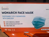 MONARCH 3-PLAY DISPOSABLE FACE MASK (50PCS)
