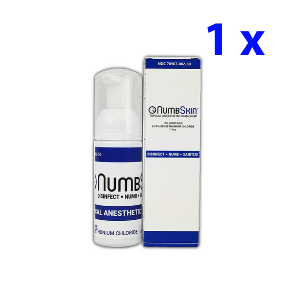 NumbSkin Topical Anesthetic Foam Soap 4% Lidocaine +0.25% Benzethonium Chloride