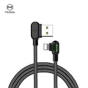 Mcdodo USB AM to 90 Degree Lightning Cable With LED Indicator - Beauty Plaza