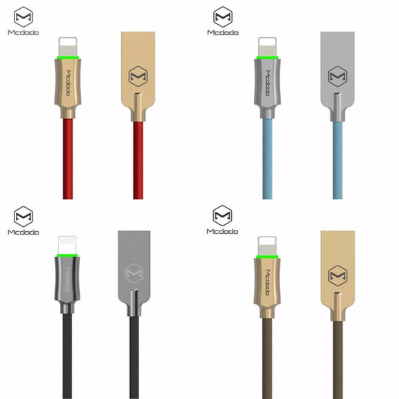 aceleración Resignación desarrollo de Mcdodo Smart LED Auto Disconnect Lightning USB Data Charging Cable For  Iphone X 8 7