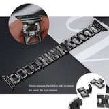 Bling Band Diamond Rhinestone Stainless Steel Wristband Compatible Apple Watch Band 38mm - Beauty Plaza