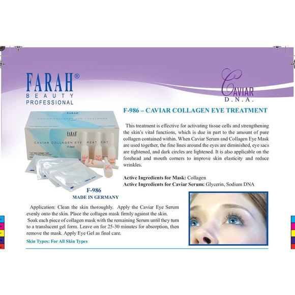 Farah CAVIAR COLLAGEN EYE TREATMENT F-986(25 SETS)-Eye Care Series-BeautyPlaza2015