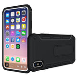Double Color Hidden Holder Shockproof Case for iPhone X - Beauty Plaza