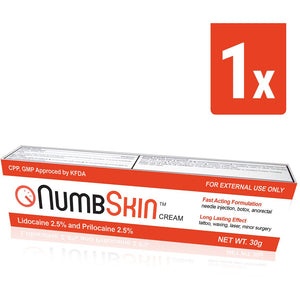 NumbSkin Red Lidocaine 2.5% + Prilocaine 2.5% Numbing Cream 30g